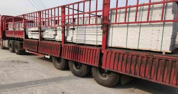 承德 白麻荔枝面外墙干挂，工厂装车日常