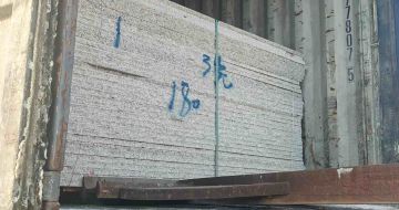 承德 芝麻白花岗岩石材3.0公分光面毛板装柜出货