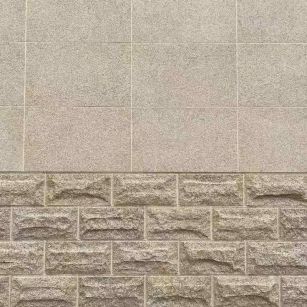 承德 黄金麻自然面蘑菇石配荔枝面干挂