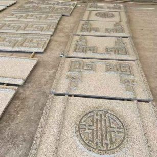 承德 白麻花岗岩外墙立面雕刻板