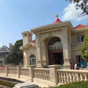 承德 黄金麻花岗岩欧式别墅