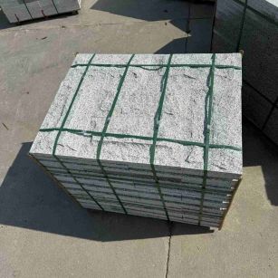 承德 白麻花岗岩石材自然面蘑菇石成品