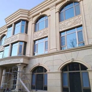 承德 黄金麻花岗岩别墅外墙干挂