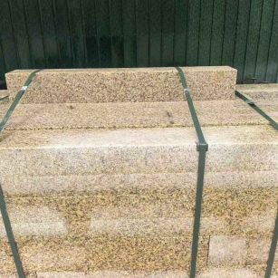 承德 黄金麻花岗岩石材机切面栏杆料半成品