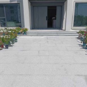 承德 芝麻白花岗岩地铺石地面铺装