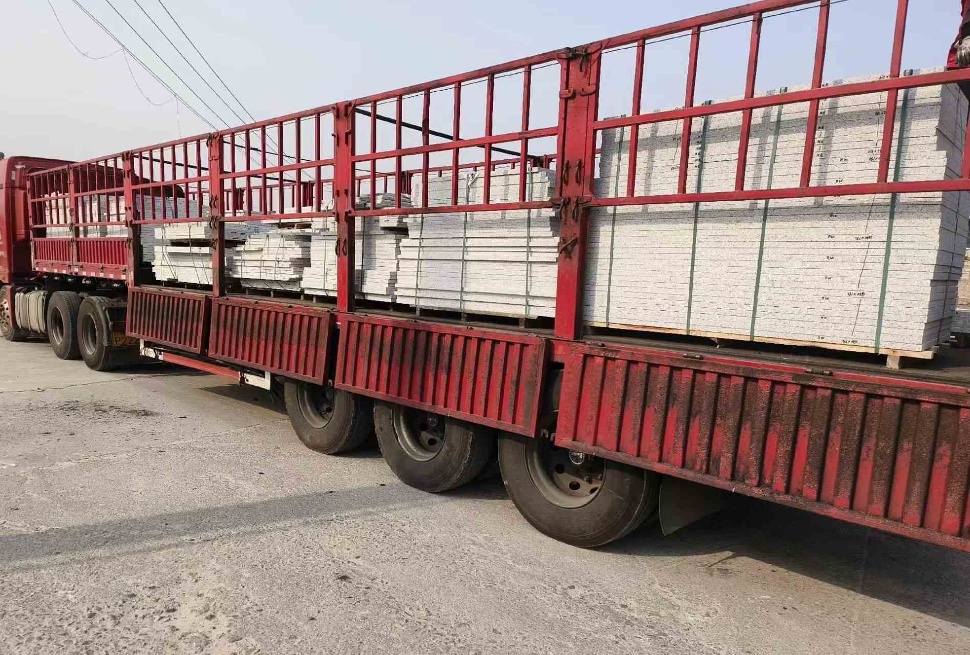 承德 白麻荔枝面外墙干挂，工厂装车日常