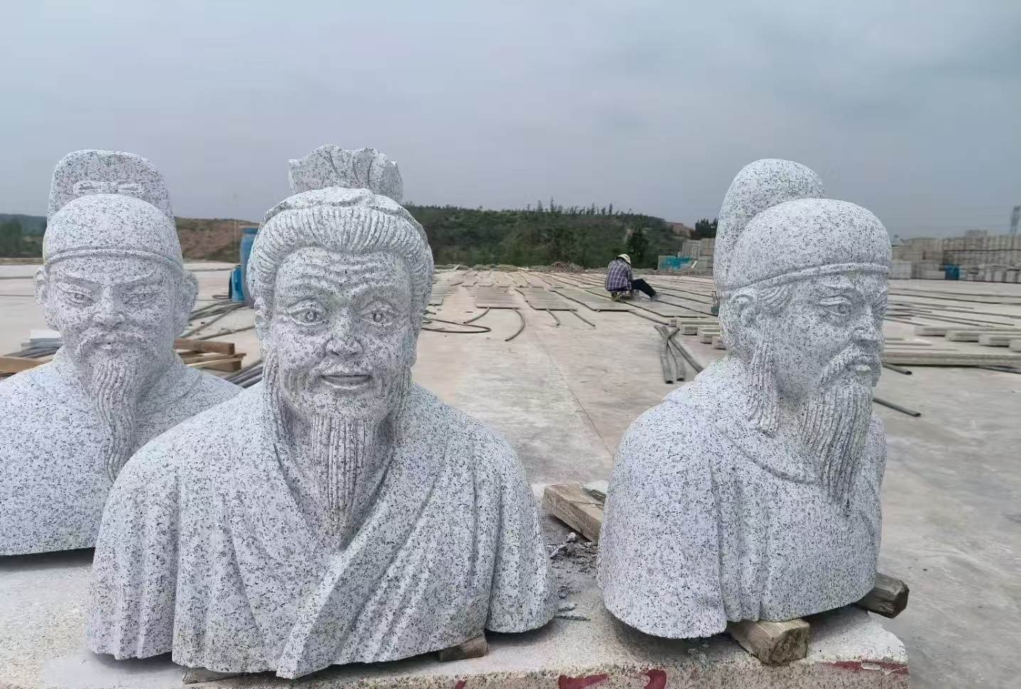 承德 白麻花岗岩石材人物立体雕刻