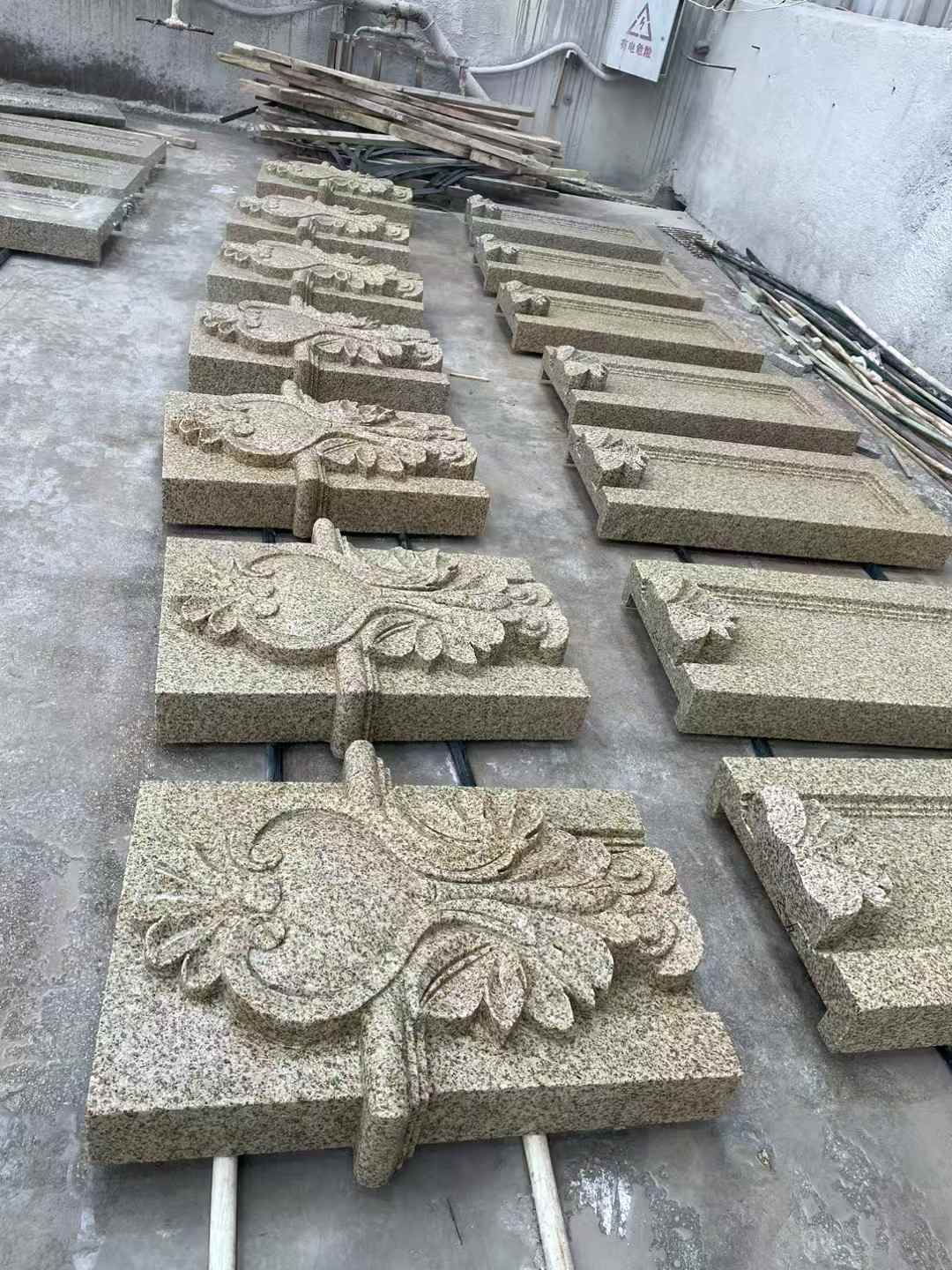 承德 黄金麻花岗岩别墅外墙雕刻板