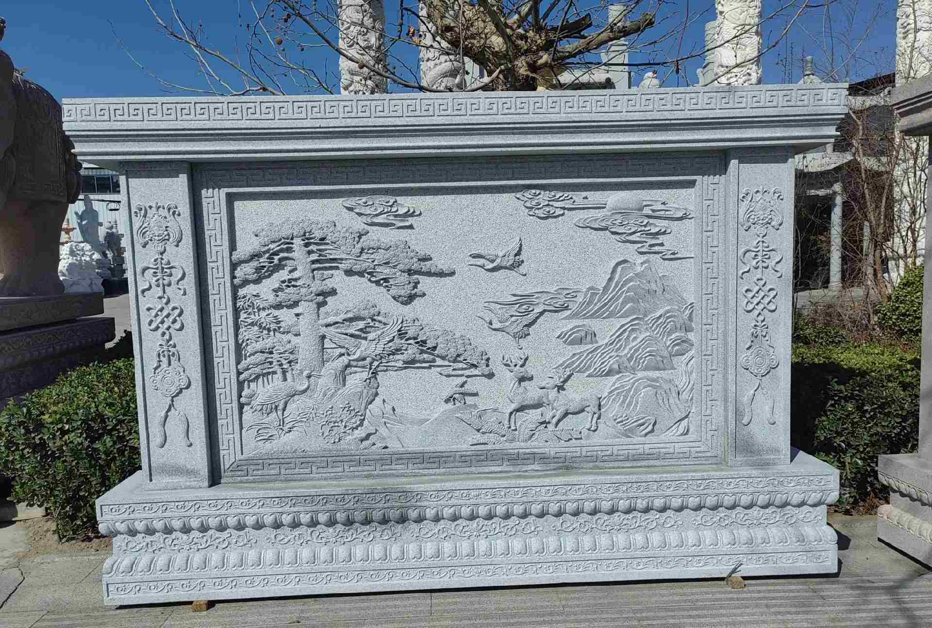 承德 芝麻白大型照壁，屏风，影壁