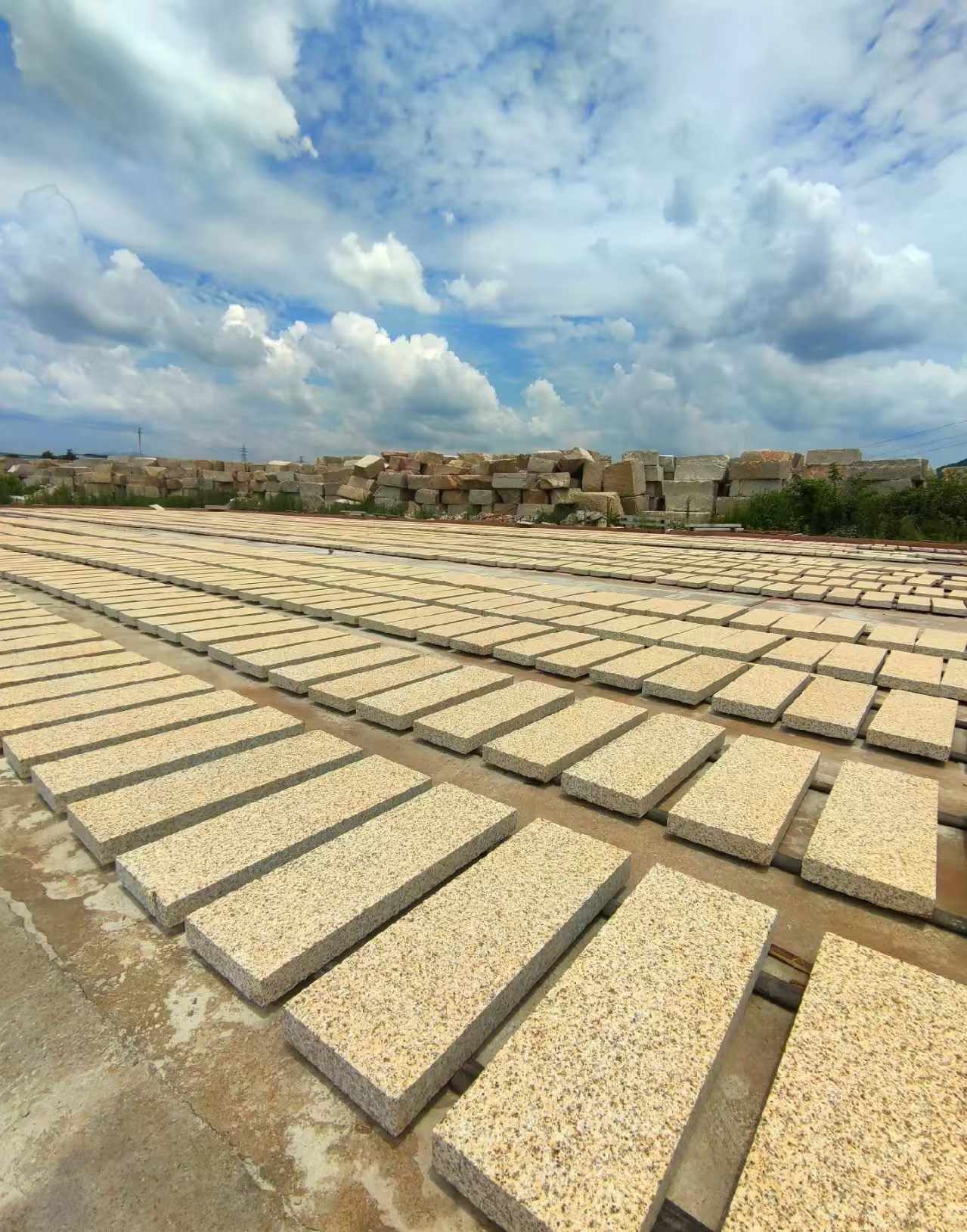 承德 黄金麻荔枝面花岗岩石材地铺石防护中