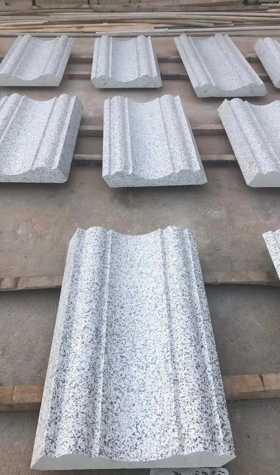 承德 白麻花岗岩光面别墅线条