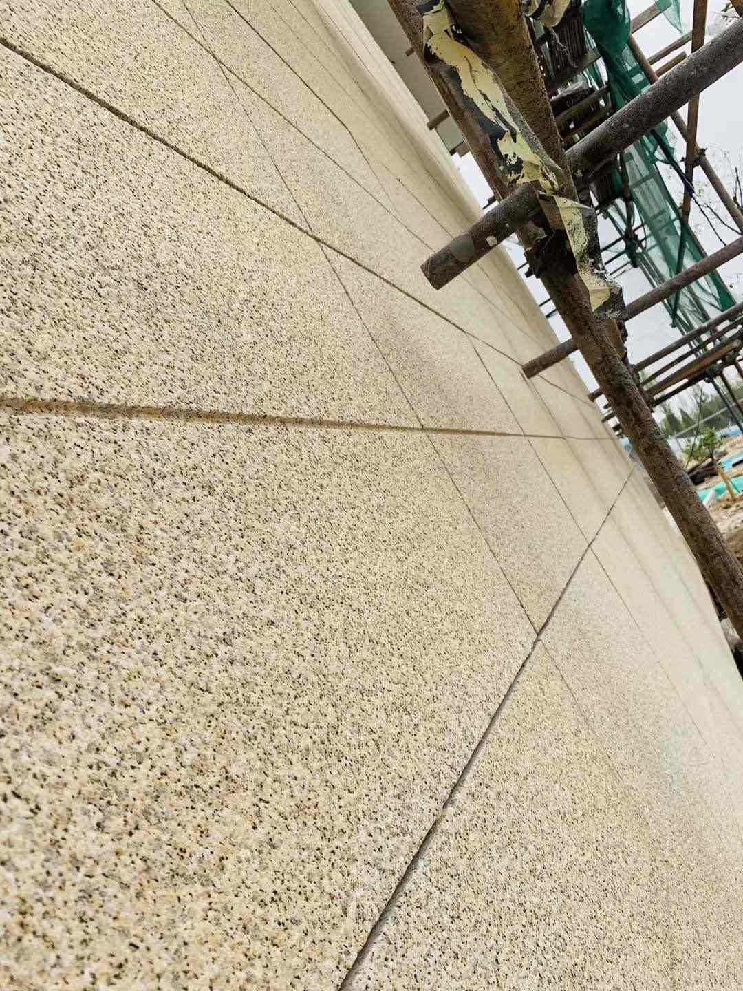 承德 黄金麻花岗岩荔枝面外墙干挂石材效果示例