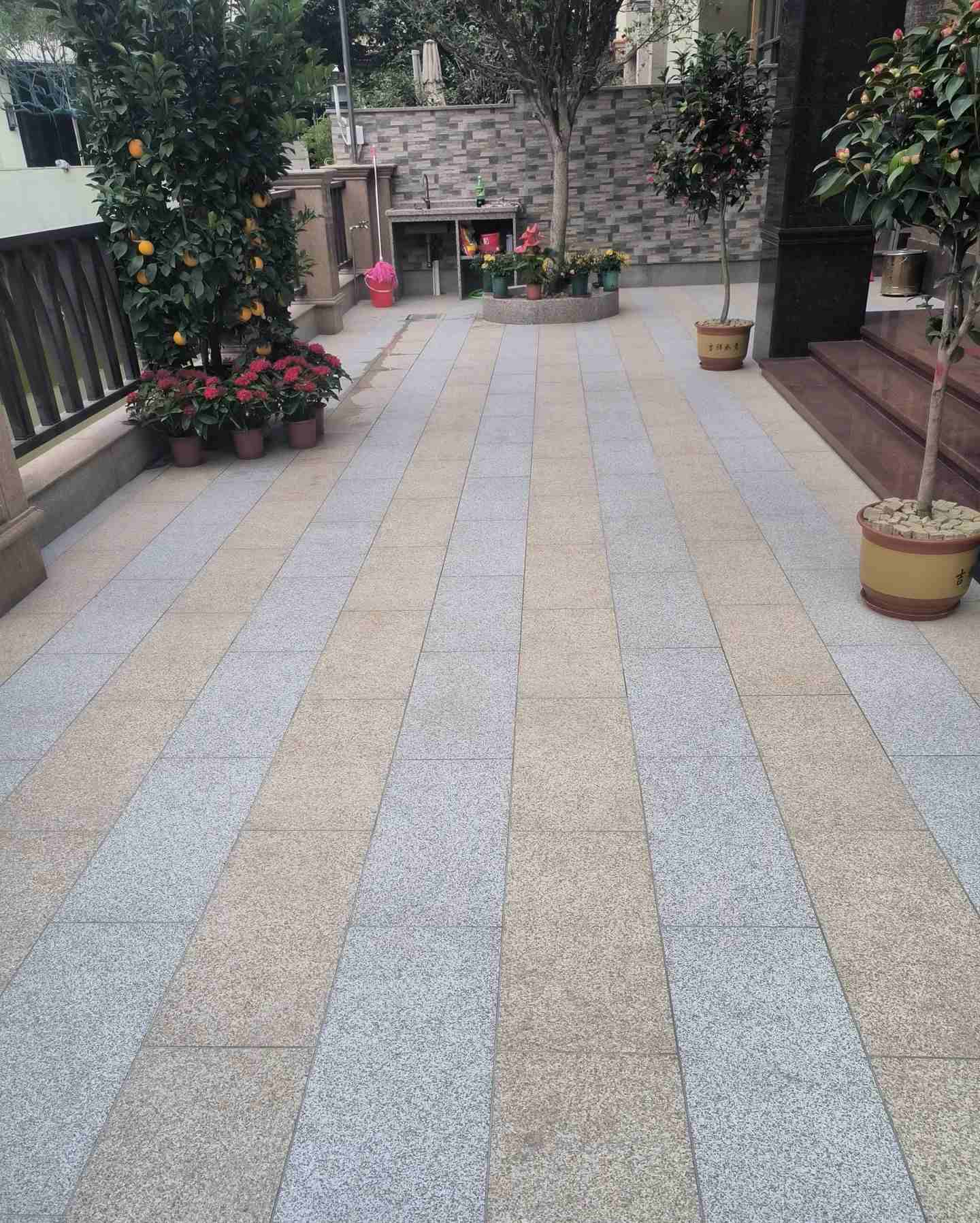 承德 黄金麻白麻荔枝面庭院铺装展示